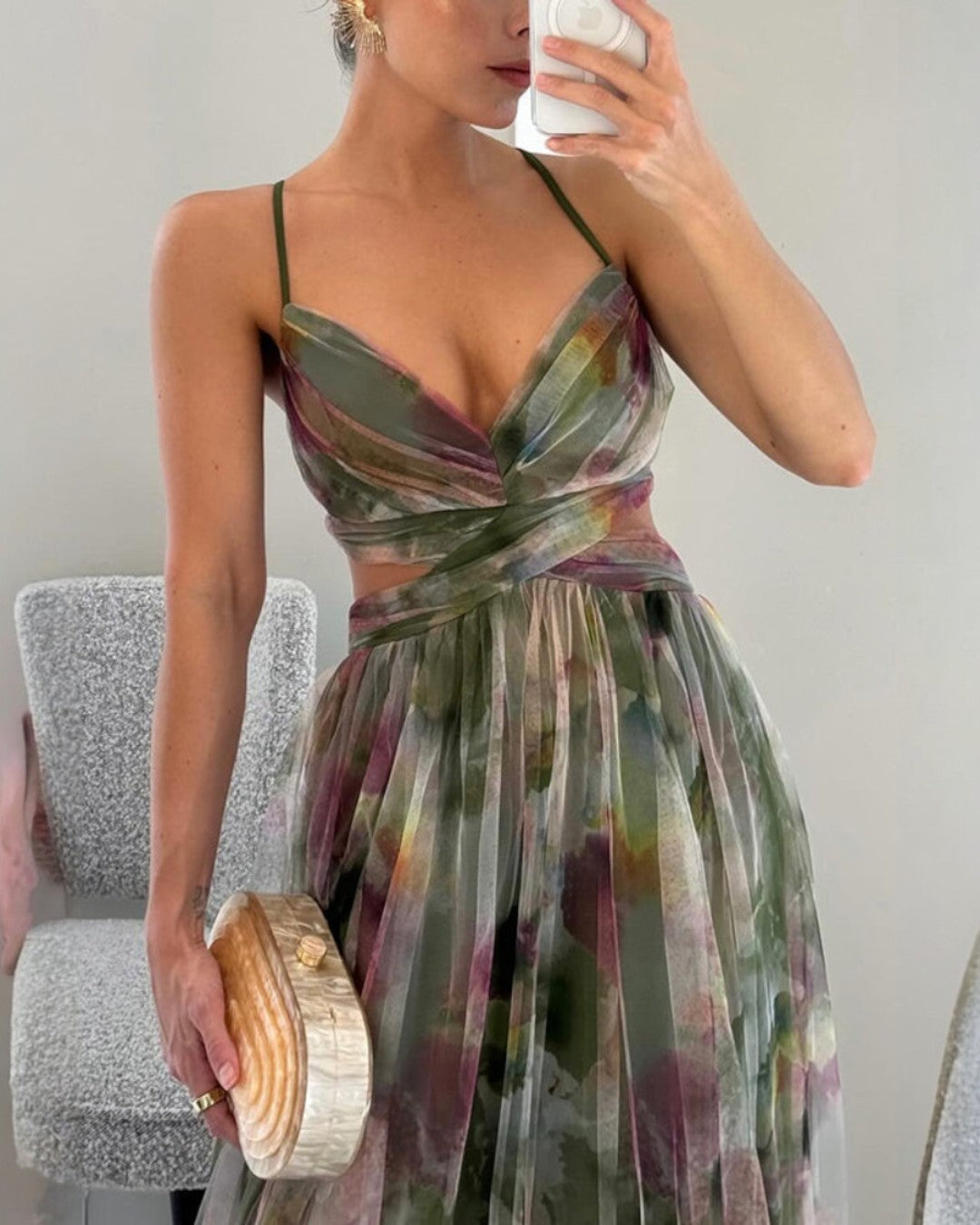 Mirella | Vestido largo con estampado floral encantador