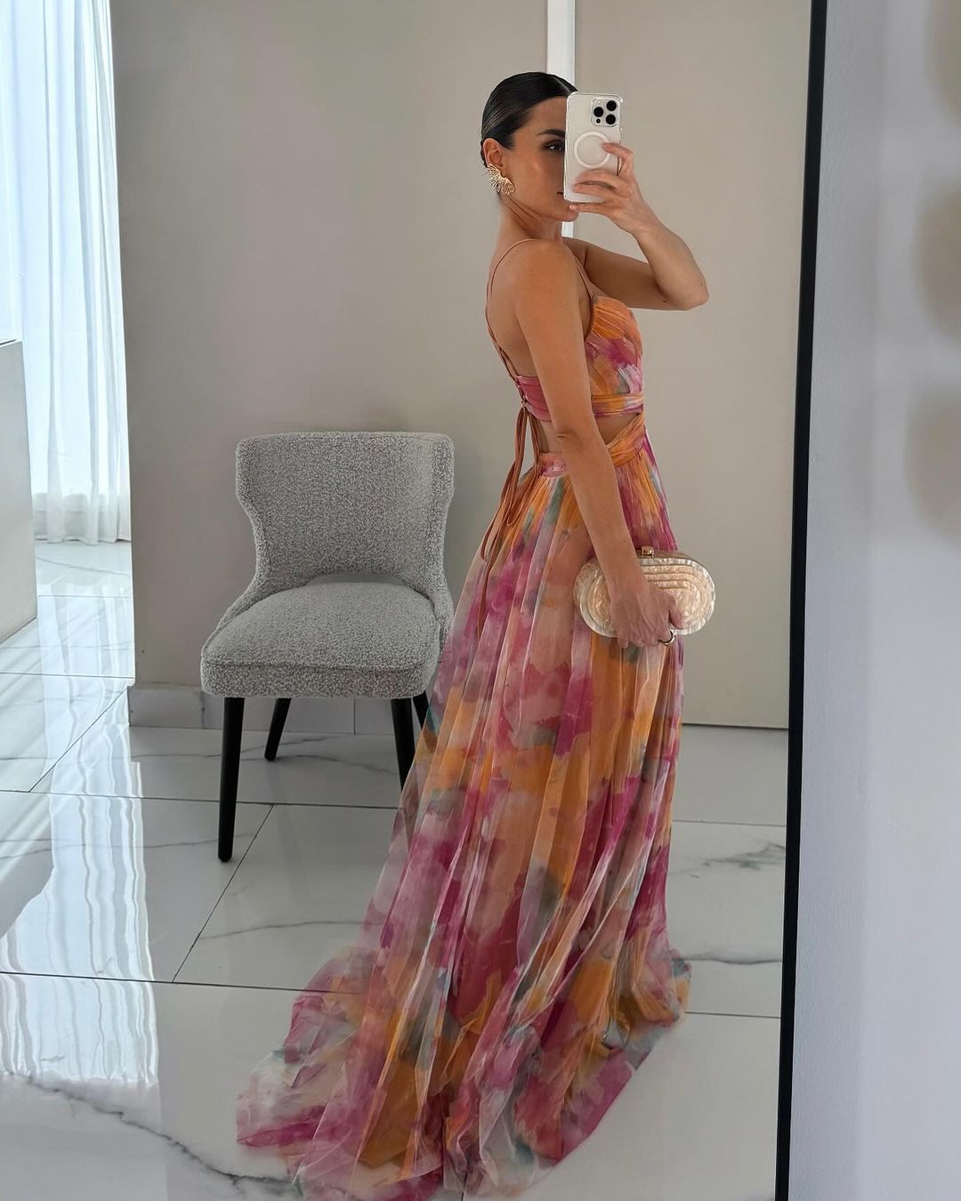 Mirella | Vestido largo con estampado floral encantador