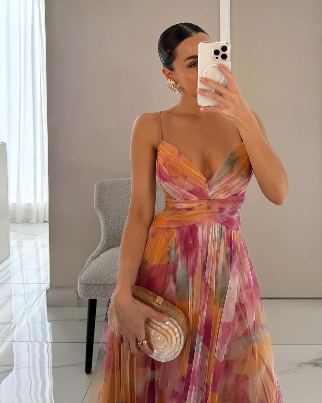 Mirella | Vestido largo con estampado floral encantador