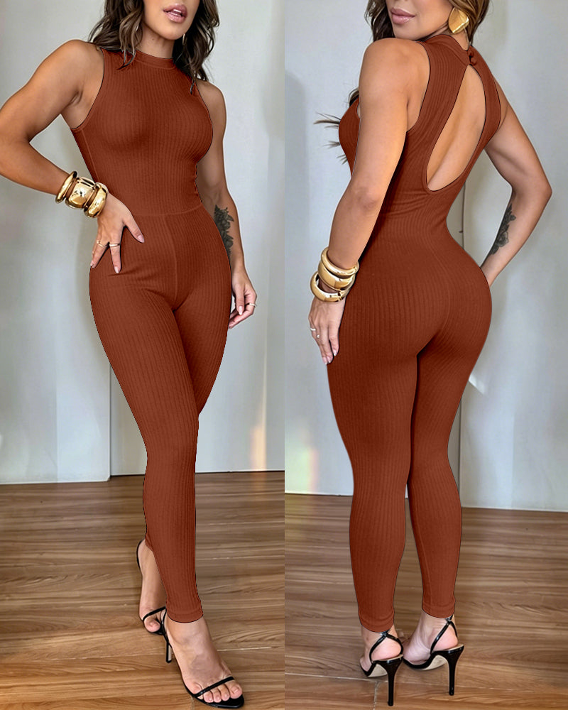 Luna | Mono de mujer con cuello halter y espalda descubierta