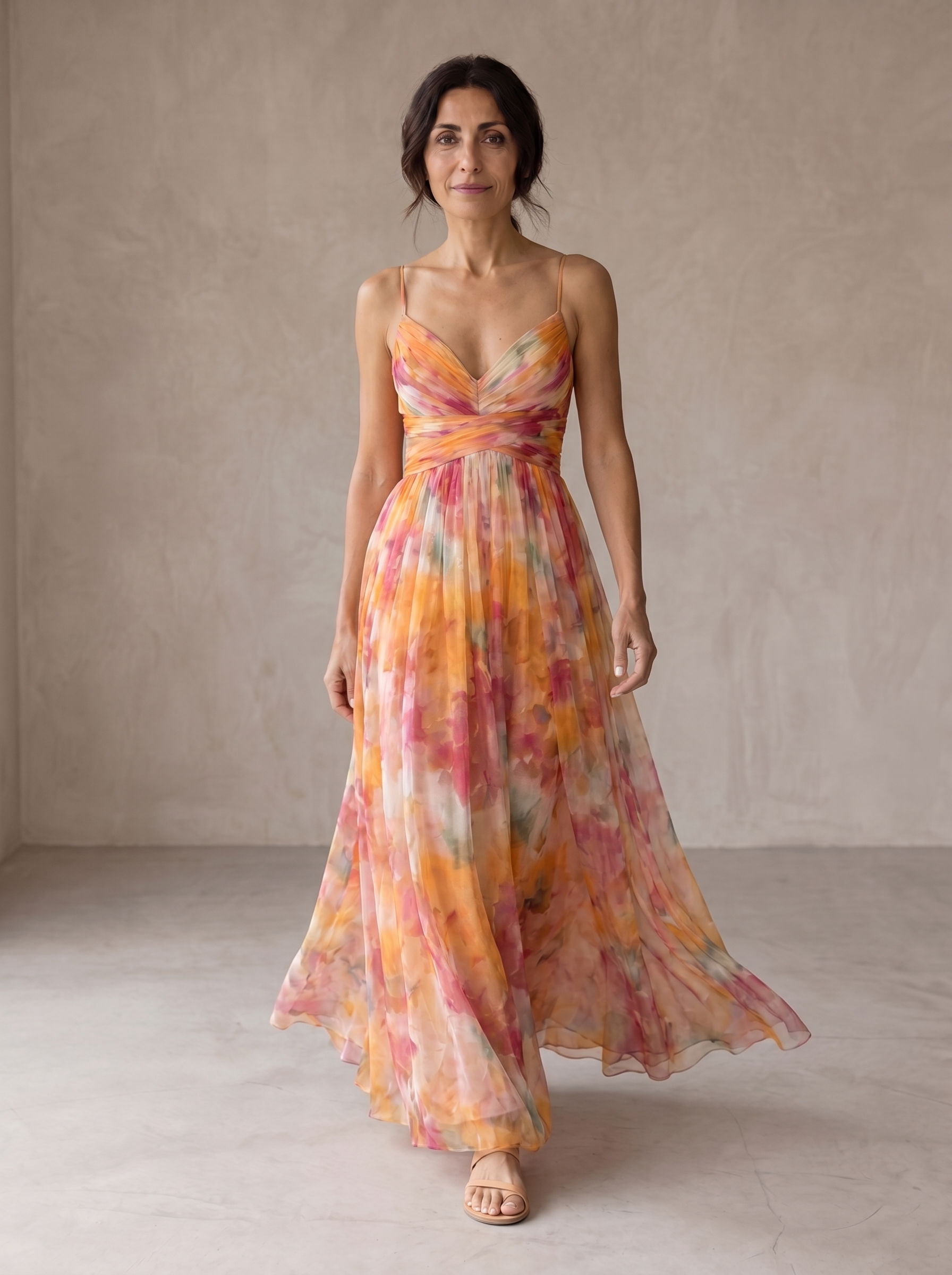 Mirella | Vestido largo con estampado floral encantador